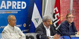 Conferencia de prensa del SINAPRED en Nicaragua