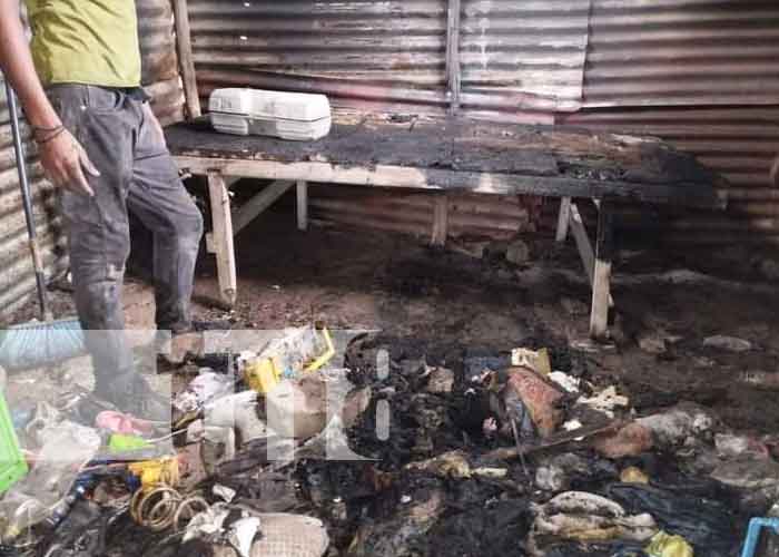 Una vivienda tomó fuego en Santo Tomás, Chontales
