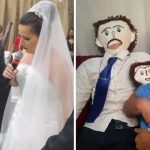 Se casó con muñeco de trapo y aseguró que le fue “infiel”
