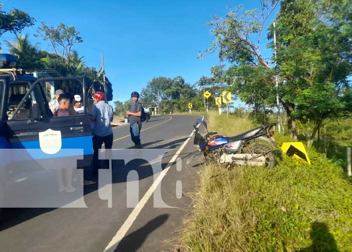 Dos lesionados en accidente de tránsito en el municipio de El Ayote, Chontales