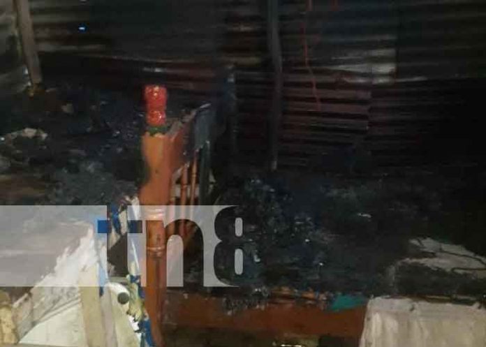 Una vivienda tomó fuego en Santo Tomás, Chontales