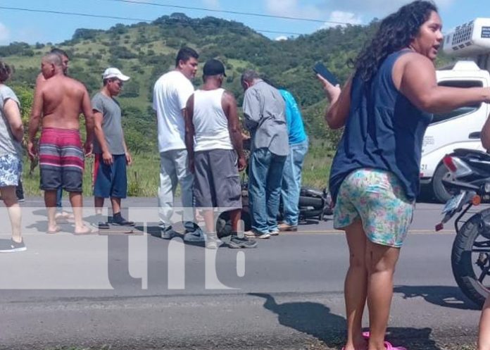 Motociclista resultó lesionado al tratar esquivar un perro en Comalapa, Chontales