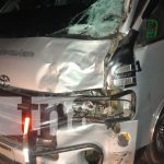 Motorizado fallece tras impactar con un microbús en Chinandega
