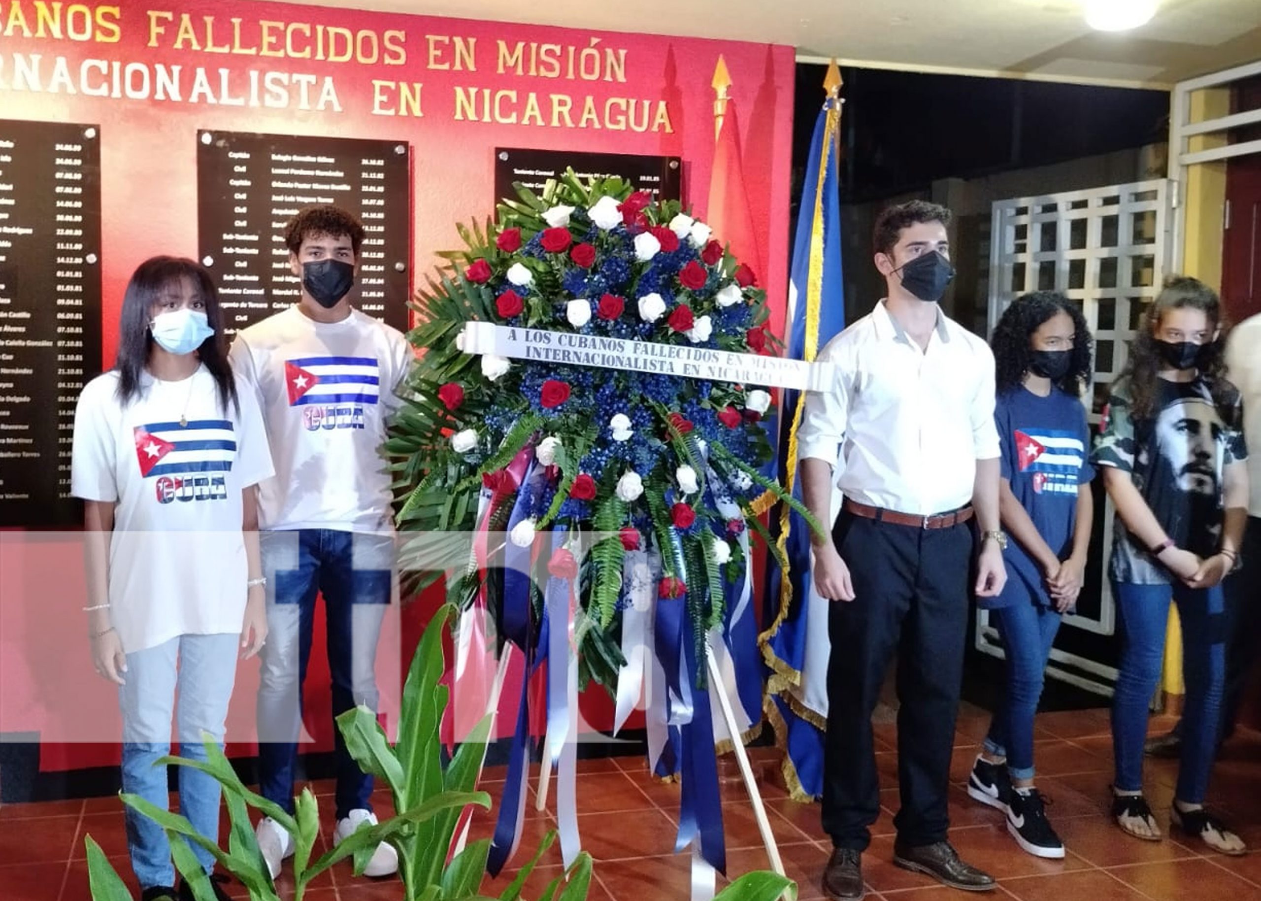 Foto: Rinden homenaje en Managua a los cubanos que fallecieron en misiones internacionales / TN8