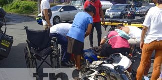 Discapacitado resulta lesionado al ser arrollado por una motocicleta en Managua