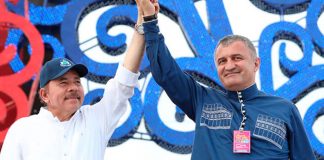 Presidente de Nicaragua recibe felicitaciones del presidente de la República de Osetia del Sur
