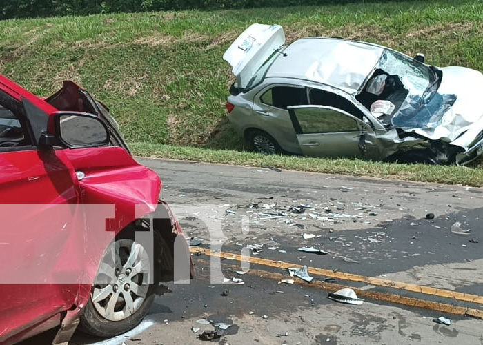11 lesionados en brutal accidente de tránsito en carretera Diriamba-Boquita
