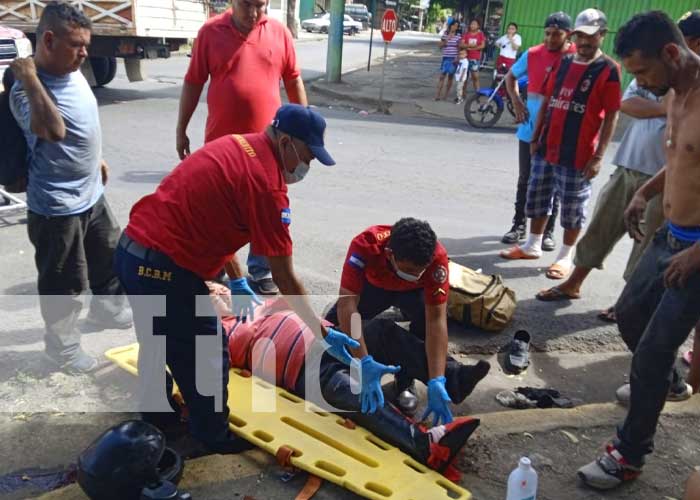 Accidente en el "Alto de la Muerte" en Managua