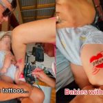 Lluvia de críticas en TikTok: padres "tatúan" a bebé