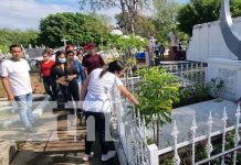Homenaje a héroes y mártires de Nicaragua desde el Cementerio General