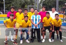 Foto: Juego de fútbol con la academia de la Alcaldía de Managua en honor a Maradona / TN8