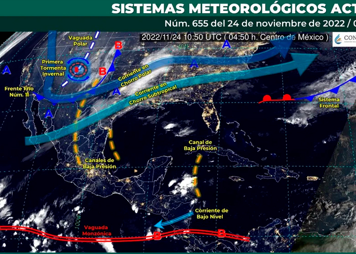 Alerta en México por tormenta invernal con nieve y temperaturas bajo cero