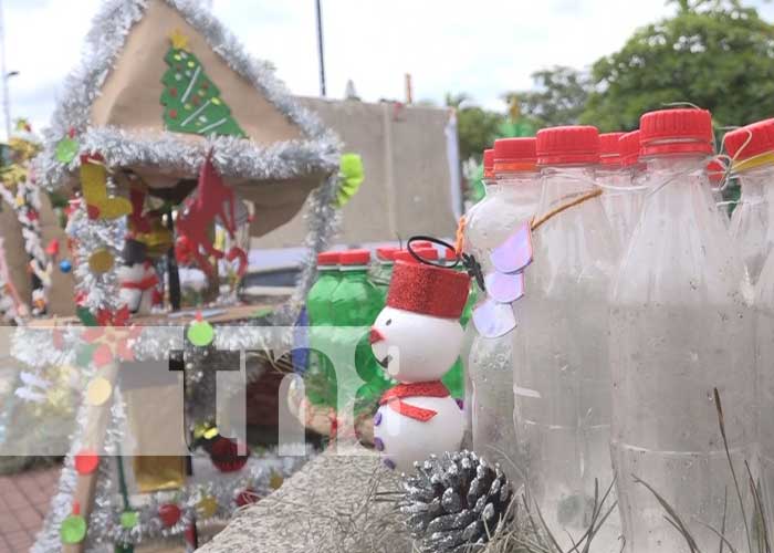 Foto: Árboles navideños hechos con reciclaje en colegios de Estelí / TN8