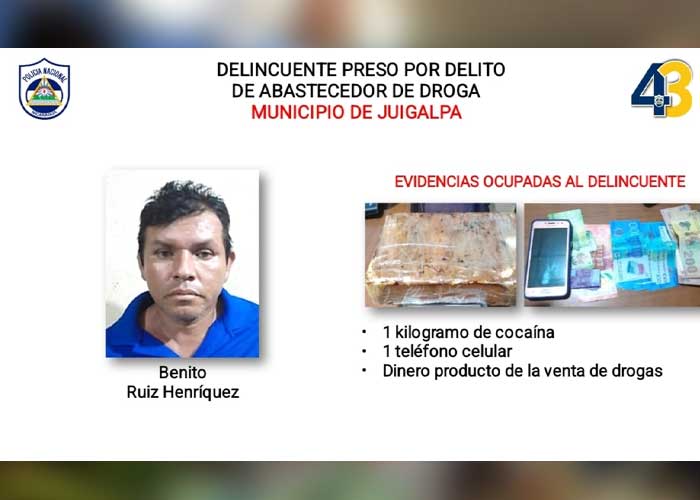 Sujetos presos por delitos en Juigalpa y Rivas