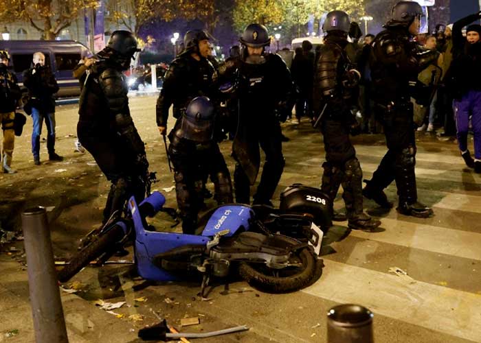 El pase de Marruecos en el mundial deja fuertes disturbios en París