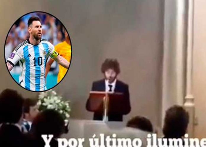Durante una boda pide orar por Messi para que gane el Mundial