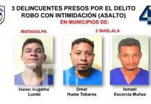 Nueve delincuentes capturados por la policía en Matagalpa