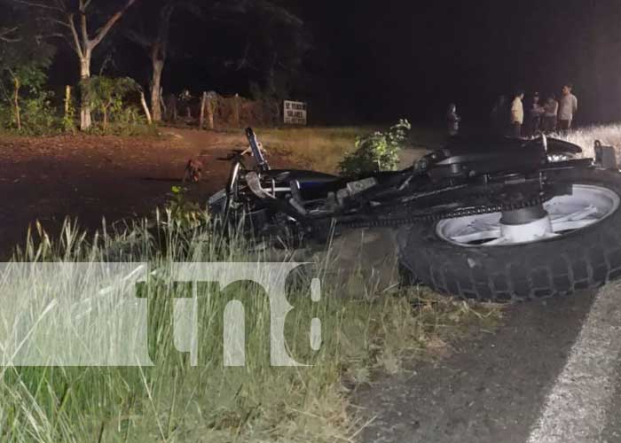 Foto: Joven motociclista resultó con graves lesiones en accidente de tránsito en Somoto, Madriz / TN8