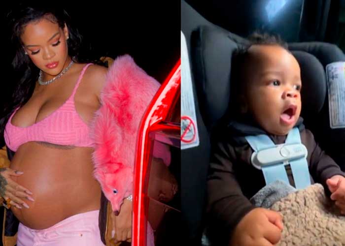 Mediante TikTok: Rihanna muestra la cara de su bebé por primera vez