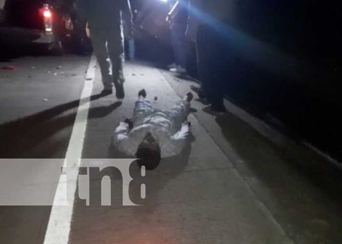 Foto: Motociclista fallece en accidente en el kilómetro 46 de la Carretera vieja a León / TN8