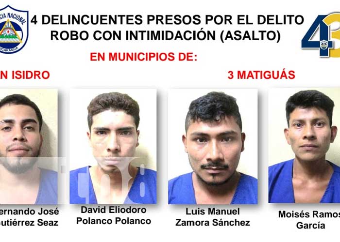 Foto: Policía de Matagalpa captura a 16 delincuentes entre ellos a dos homicidas / TN8