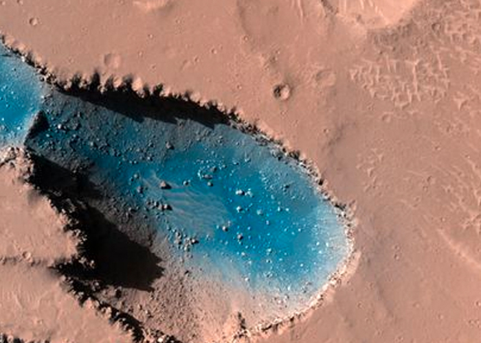 Detectan en Marte un área de actividad volcánica