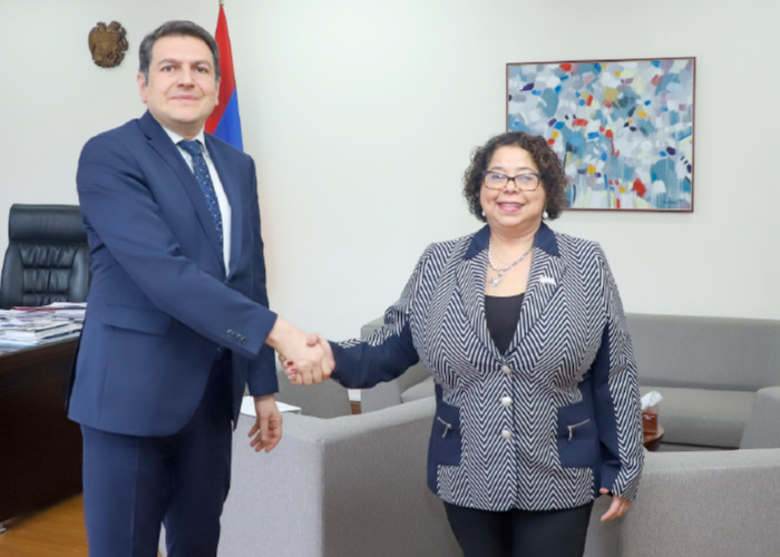 Embajadora de Nicaragua presentó Cartas Credenciales ante el Presidente de Armenia