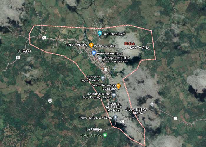 Foto: Mapa satelital en El Cuá, Jinotega / Google Maps