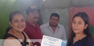 Entregan certificados de cursos estéticos a protagonistas de Esquipulas, Matagalpa
