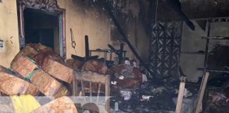 Foto: Incendio en un par de viviendas en Chinandega / TN8