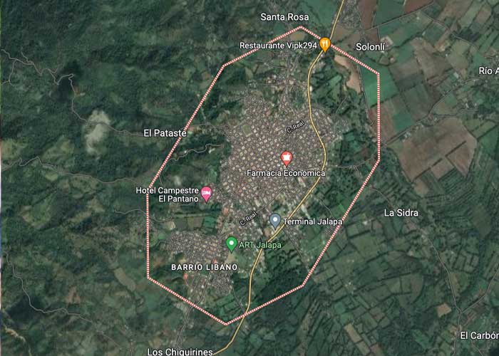 Foto: Mapa de Jalapa, Nueva Segovia / Google Maps