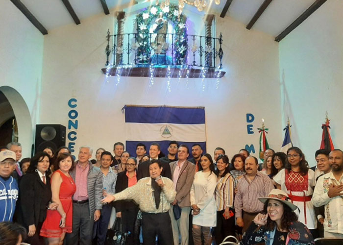 Foto: Celebración de La Purísima desde la Embajada de Nicaragua en México