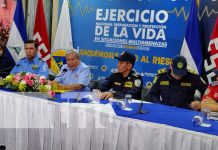Foto: Conferencia de prensa sobre ejercicios multiamenazas de Nicaragua / TN8