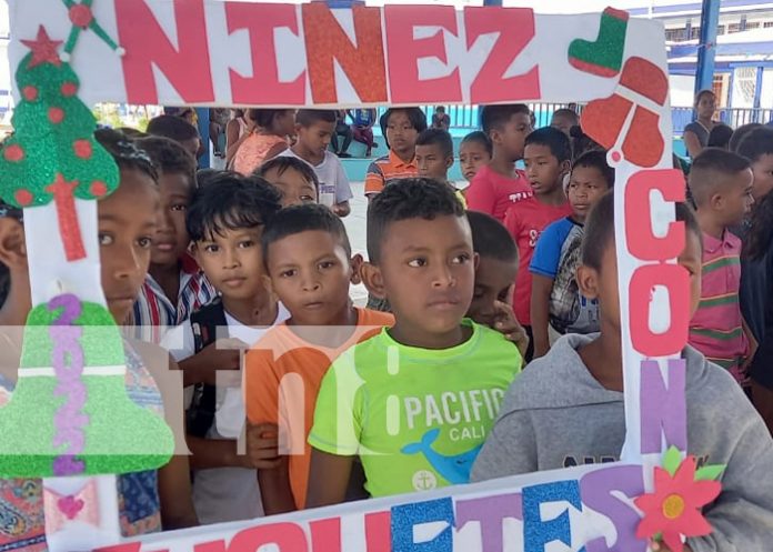 Niños y niñas de Bilwi reciben juguetes por parte del Gobierno de Nicaragua