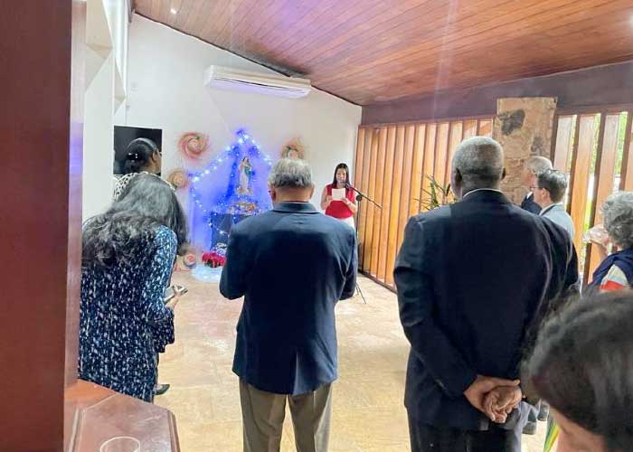 Embajada de Nicaragua en Brasil conmemoró a la Inmaculada Concepción de María