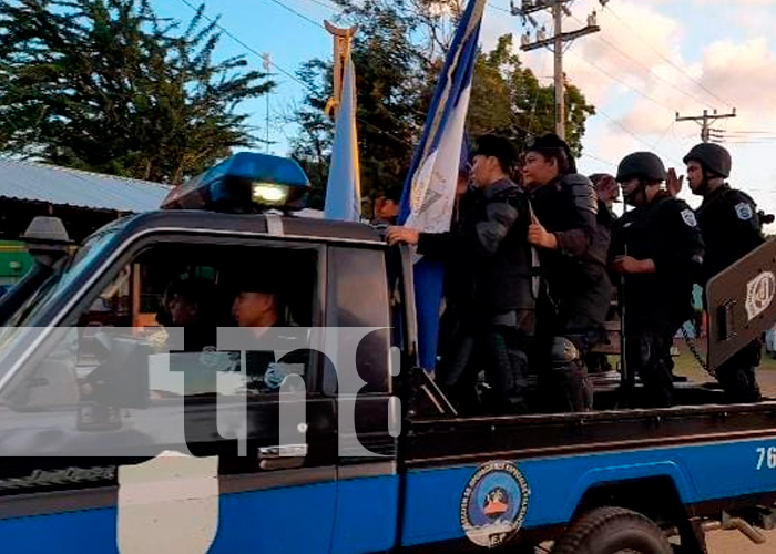 Gritería segura con operativos de la Policía Nacional en Rivas