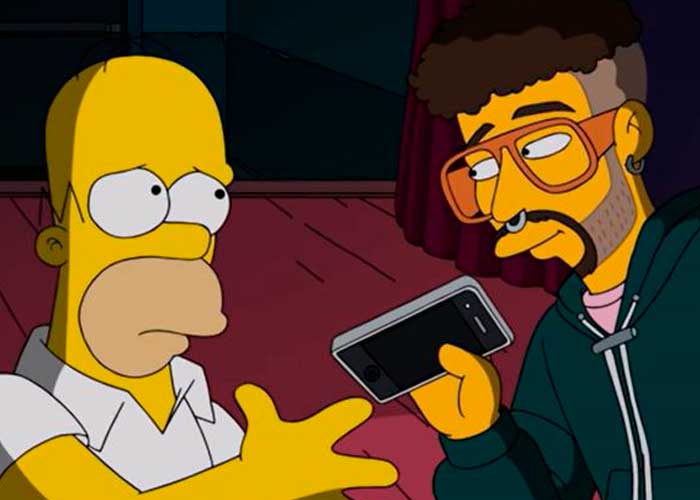 ¡Qué miedo! "Los Simpson" predijeron que Bad Bunny lanzaría el celular de un fan