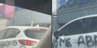 Mujer raya el carro de su ex para que no la dejara: “No me abandones”
