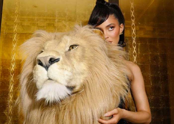 Kylie Jenner desata revuelo tras lucir una cabeza de león
