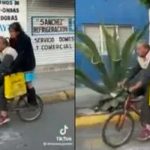 Viralizan tierno video de dos abuelitos en bicicleta