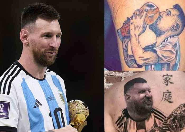 "Que cosa más fea" Bautizan el tatuaje más feo en honor a Messi (Fotos)