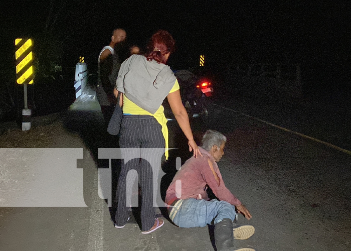 Foto: Peatón y motociclista resultan lesionados en Cuisala, Chontales / TN8