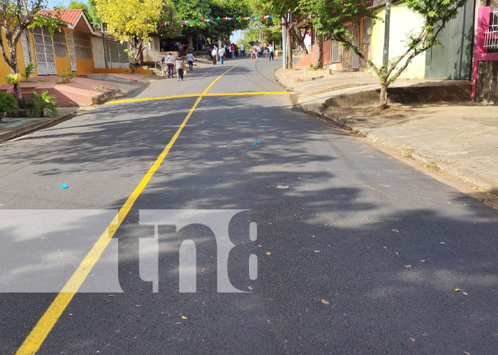 En Managua inauguran 5 cuadras nuevas de calles en el barrio Linda Vista
