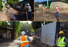 Avance de la construcción de sistema de saneamiento en El Viejo, Chinandega
