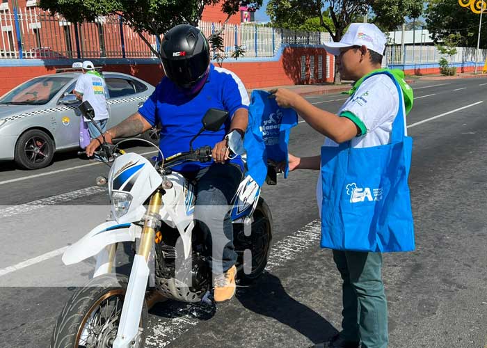 Foto: Alcaldía de Managua entrega sacos reciclables para la basura / TN8