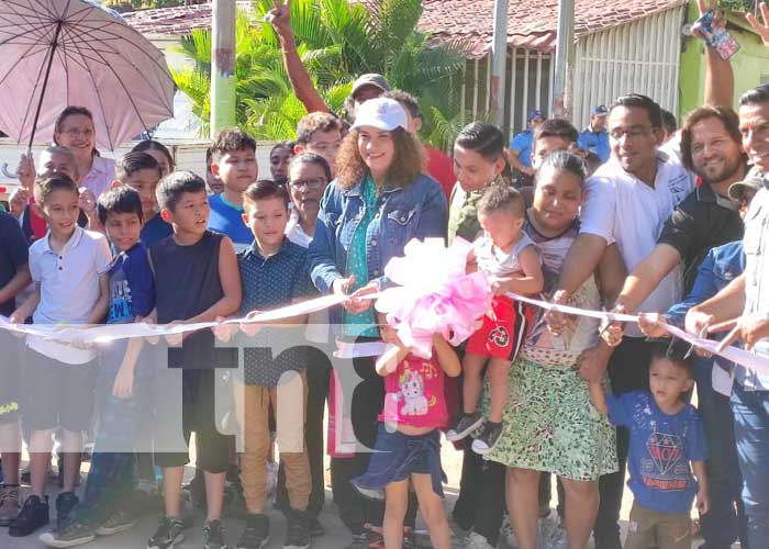 Foto: Inauguran nuevas calles en el barrio Carlos Fonseca, Managua / TN8