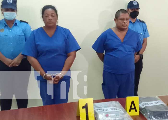 Foto: Conferencia de prensa sobre captura de pareja por tráfico de cocaína en Managua / TN8