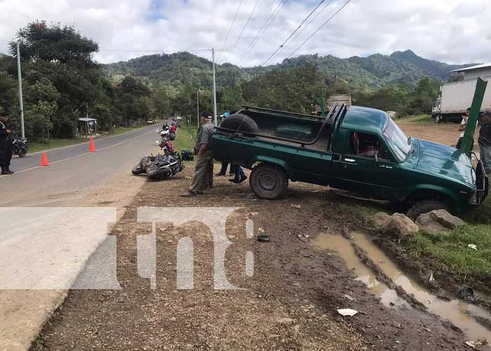 Foto: Fuerte accidente de tránsito en Jinotega / TN8