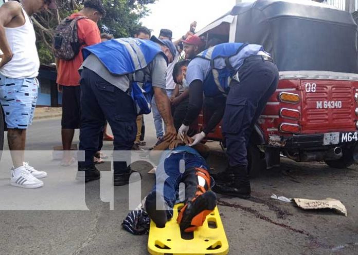 Foto: Accidente de tránsito deja a hombre con fracturas en Managua / TN8