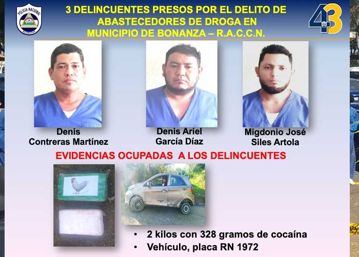 Foto: Captura de presuntos delincuentes en Nicaragua / TN8